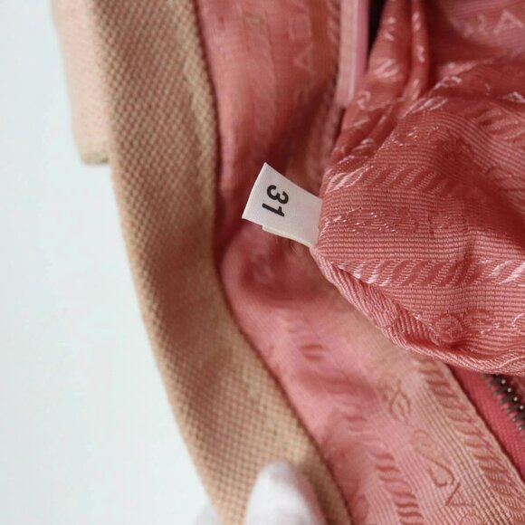 PRADA Hand Bag Canvas Pink Silver Auth - Picture 13 of 16
